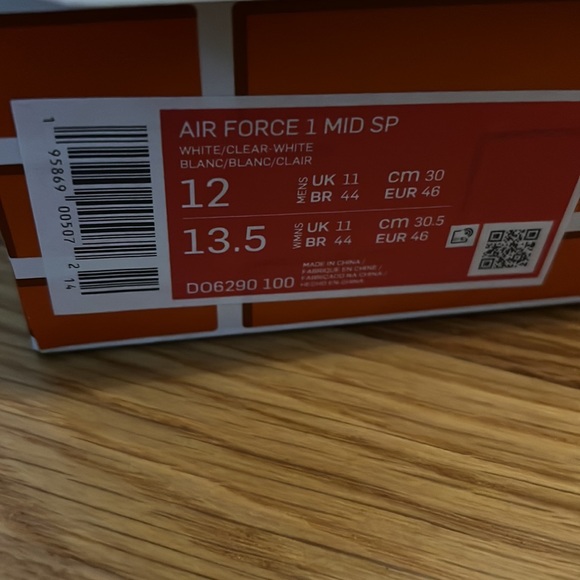 DS. Authentic Air Force One Mid “OFF WHITE”. Size 12. - Picture 7 of 9
